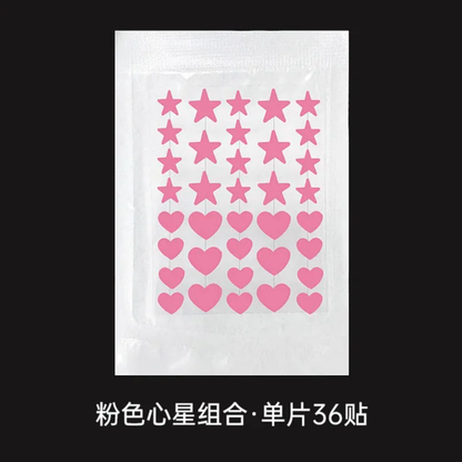 Acné patch coeurs et étoiles