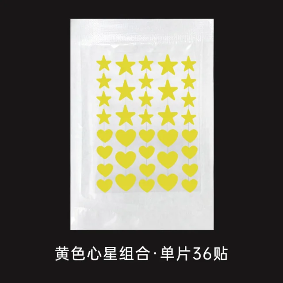 Acné patch coeurs et étoiles