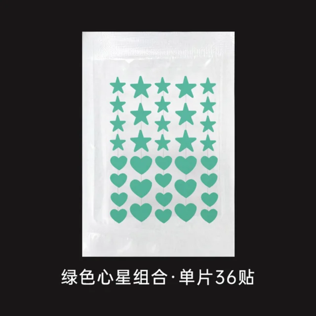 Acné patch coeurs et étoiles