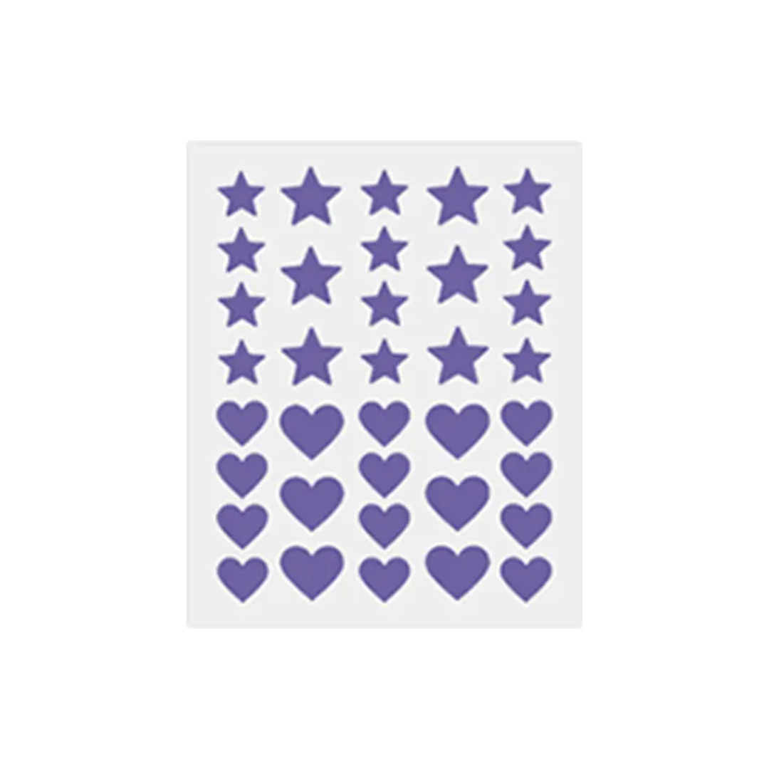 Acné patch coeurs et étoiles