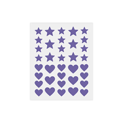 Acné patch coeurs et étoiles