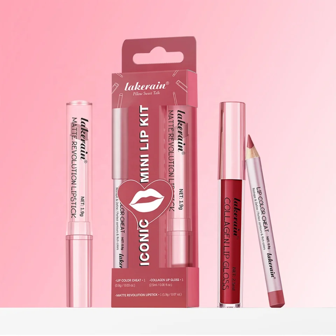 Lakerin iconic lip kit 3pcs
