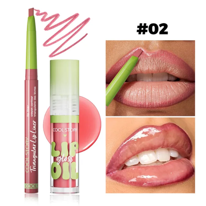 COOL STORY lip gloss and liner set