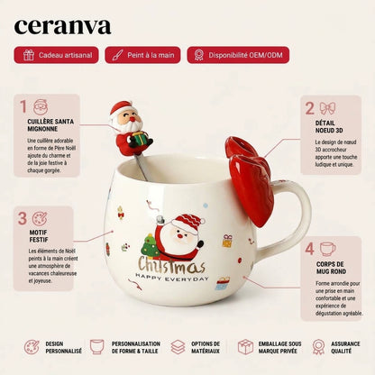 Mug en ceramique 420ml & cuillère