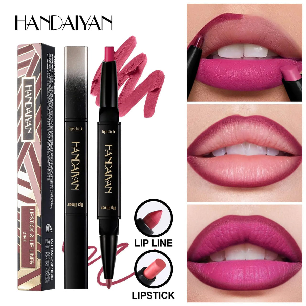 2 in 1 lipstick & lip liner