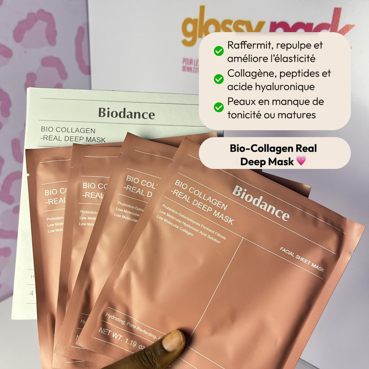 Masque visage Biodance lot de 4 pièces