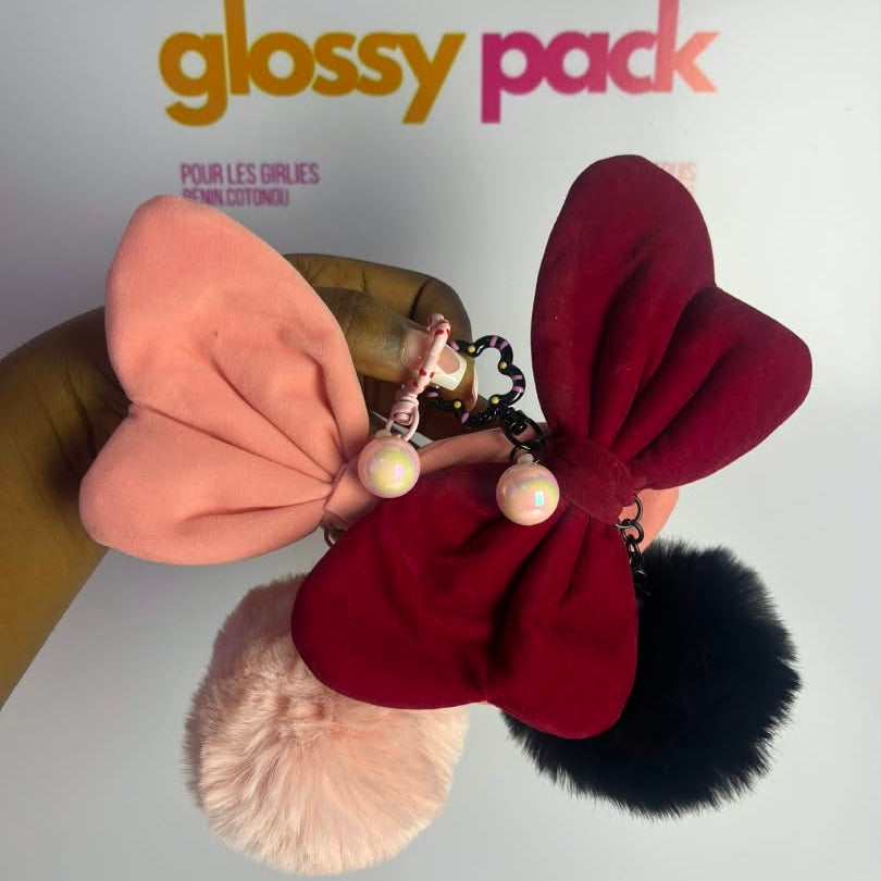 Porte clé accessoire pompom