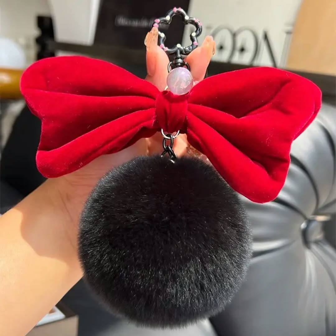 Porte clé accessoire pompom