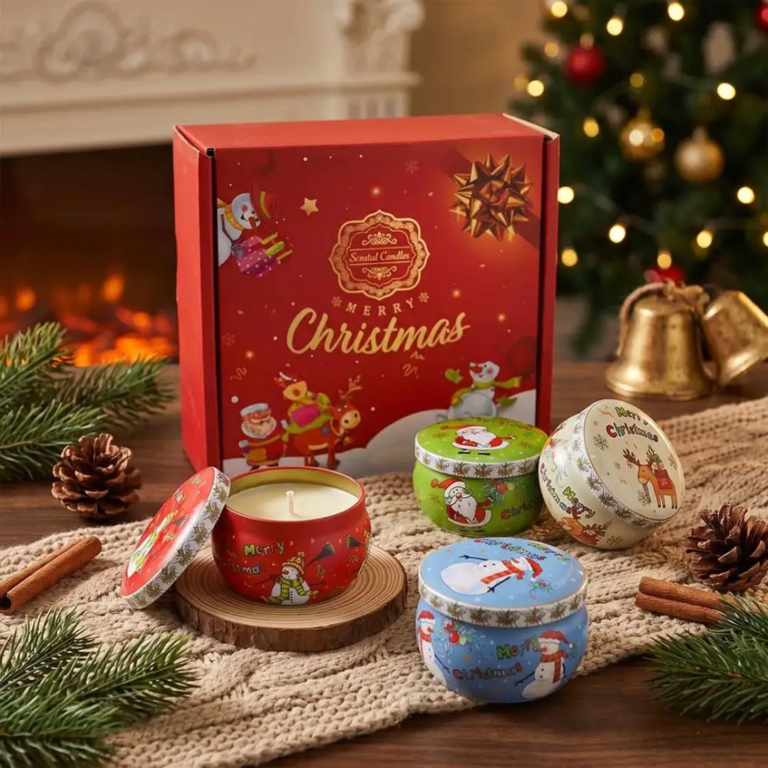Bougies de Noël parfumées